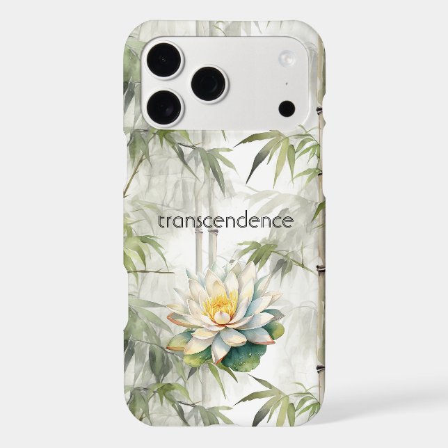 Transcendence Lotus Bamboo Serenity Buddhism iPhone Case (Back)