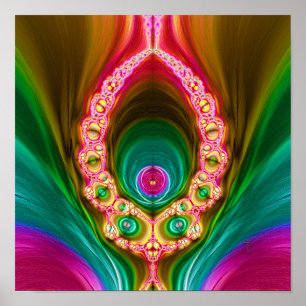 Transcendent Alien V3 (12" x 12") Art Print Poster