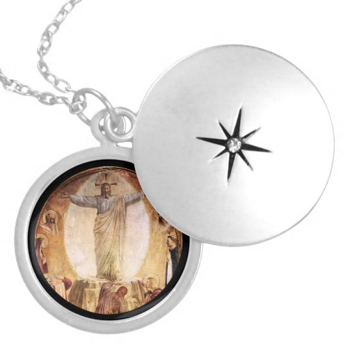 Transcendent  Christ Risen from the Tomb Silver Plated Necklace