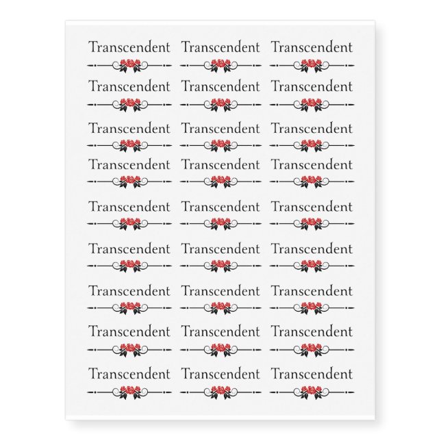 Transcendent Temporary Tattoos, Rose | Heartblaze Tattoos (Front)