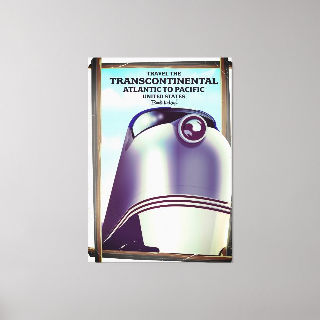 Transcontinental Railroad USA. Canvas Print (Front)