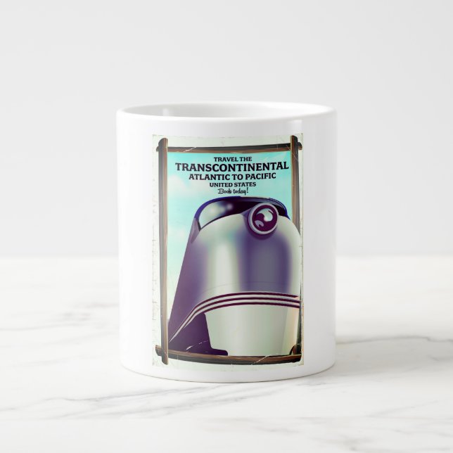 Transcontinental Railroad USA. Large Coffee Mug (Front)