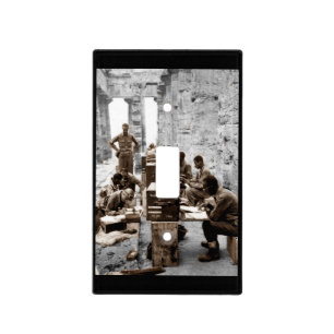 Transcription and Radio Operators in Ruins Light Switch Cover