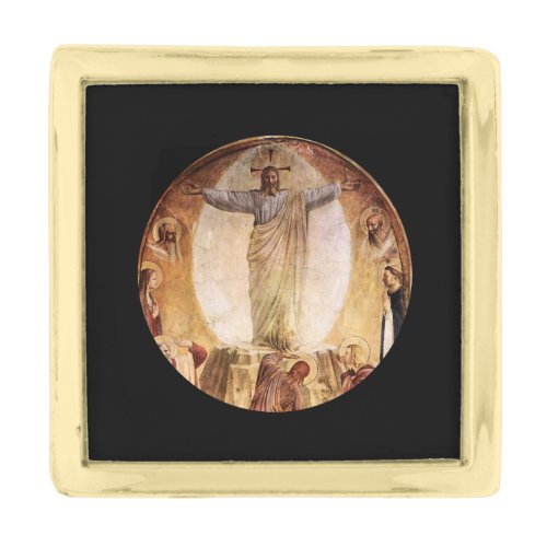 Transendant Christ Risen from the Tomb Gold Finish Lapel Pin