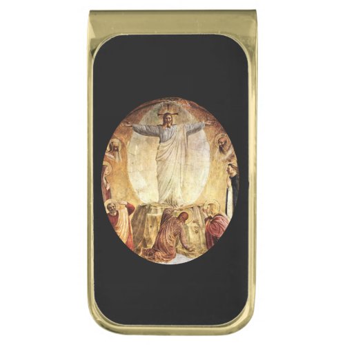 Transendant Christ Risen from the Tomb Gold Finish Money Clip