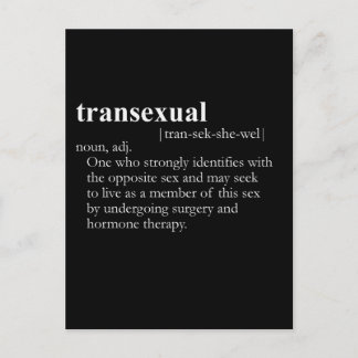TRANSEXUAL (definition) Postcard