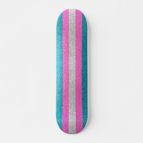Transexual Gay Pride Flag LGBTQIA Glitter Skateboard
