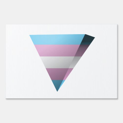 TRANSEXUAL PRIDE 3D TRIANGLE SIGN