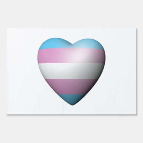 TRANSEXUAL PRIDE HEART _png Yard Sign