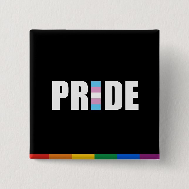 TRANSEXUAL PRIDE WORD FLAG PINBACK BUTTON (Front)