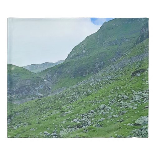 Transfagarasan Alpine Slope – Romania Photography Duvet Cover