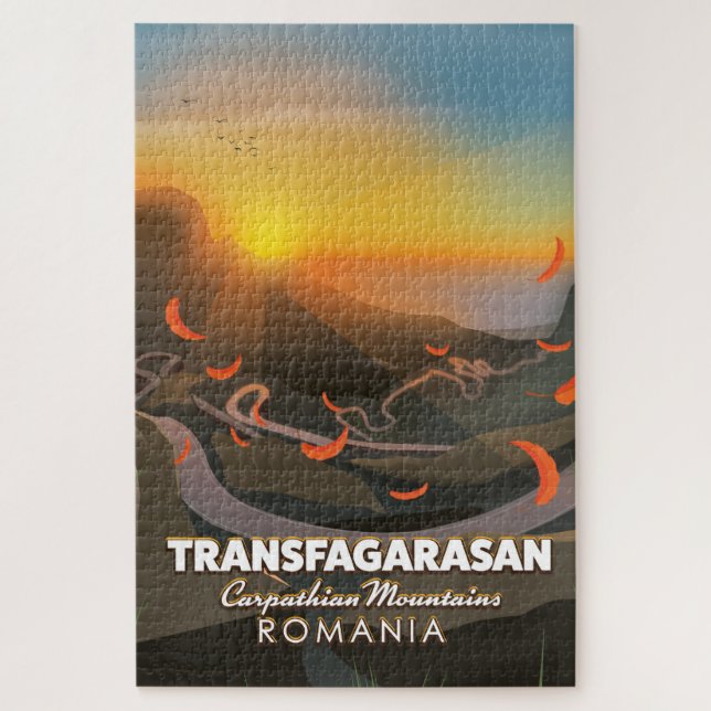 Transfagarasan,Carpathian Mountains, Romania Road Jigsaw Puzzle (Vertical)