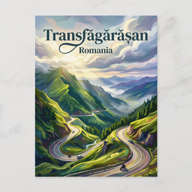 Transfăgărășan Highway Romania Postcard (Front)