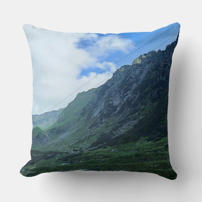 Transfagarasan Mountain Road - Romania Throw Pillow (Front)