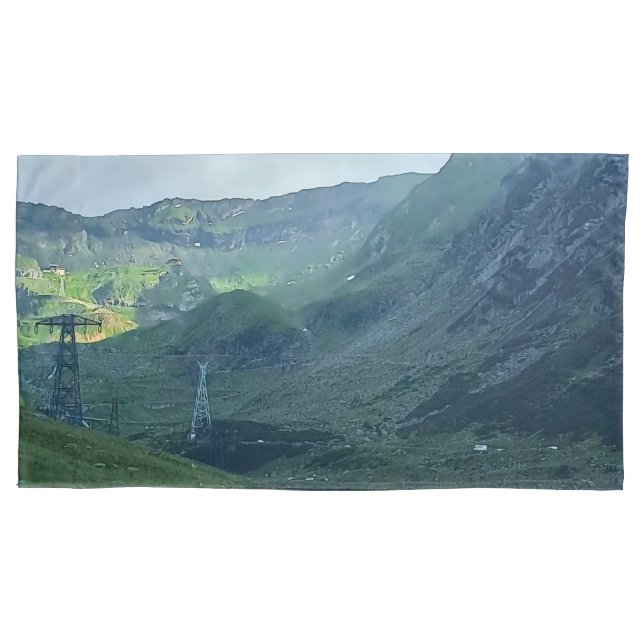Transfagarasan Road – Carpathian Mountain Print Pillow Case (Front-Left)