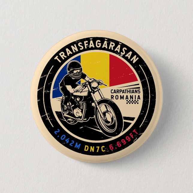 Transfagarasan | Romania | Motorcycle Button (Front)