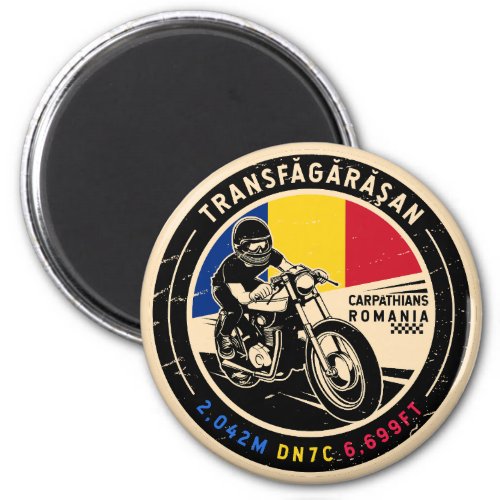 Transfagarasan  Romania  Motorcycle Magnet