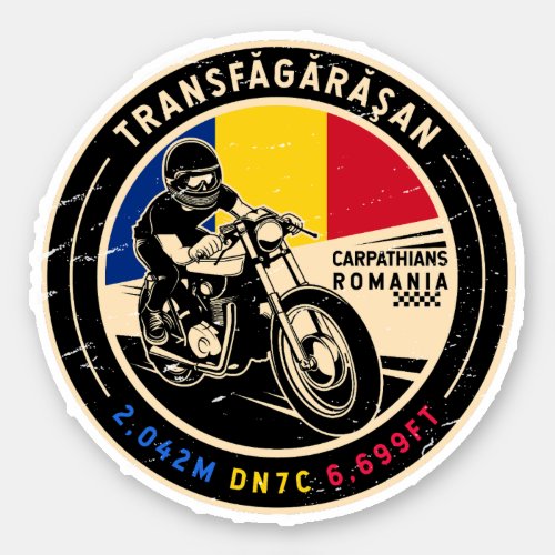 Transfagarasan  Romania  Motorcycle Sticker