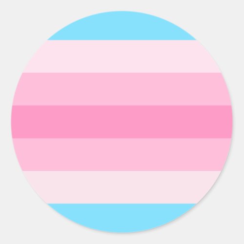 Transfeminine Pride Flag Classic Round Sticker