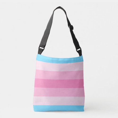Transfeminine Pride Flag Crossbody Bag