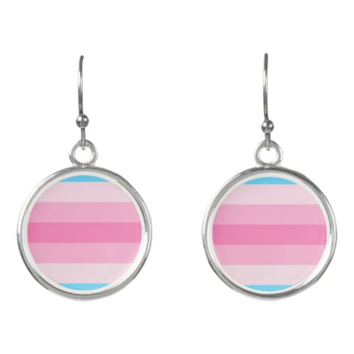 Transfeminine Pride Flag Earrings