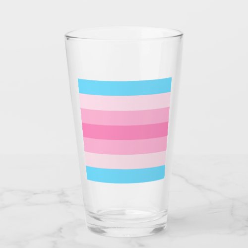 Transfeminine Pride Flag Glass
