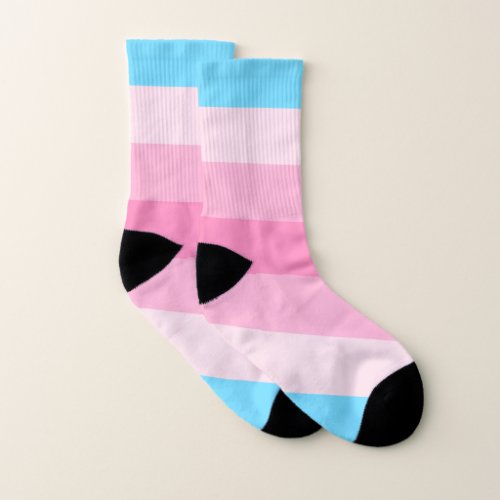 Transfeminine Pride Flag Socks