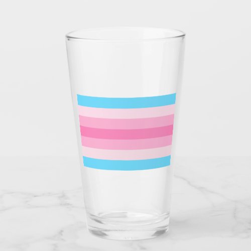 Transfeminine Pride Glass