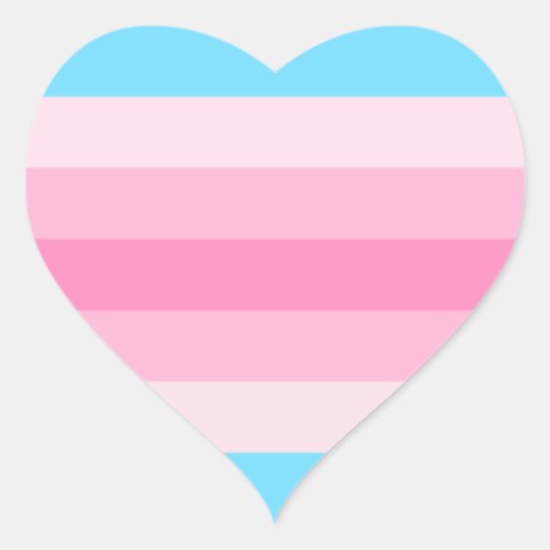 Transfeminine Pride Heart Sticker