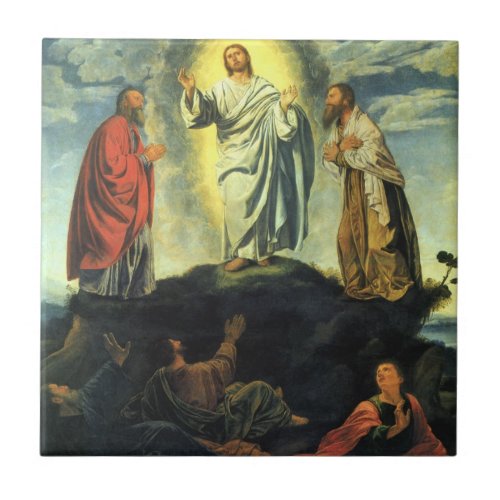Transfiguration by Giovanni Girolamo Savoldo Ceramic Tile