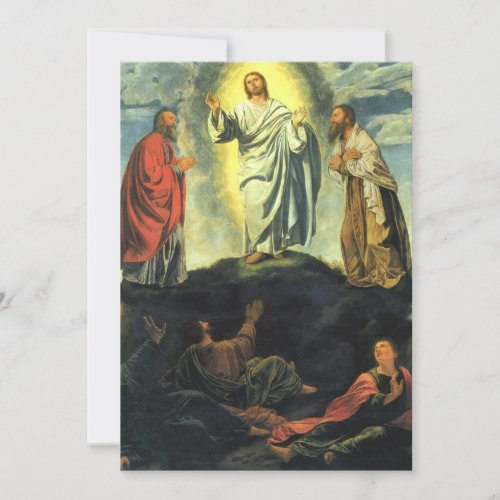 Transfiguration by Giovanni Girolamo Savoldo Invitation