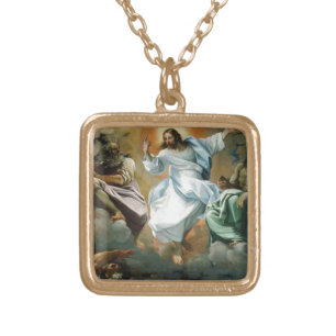 Transfiguration_by_Lodovico_Carracci. Gold Plated Necklace
