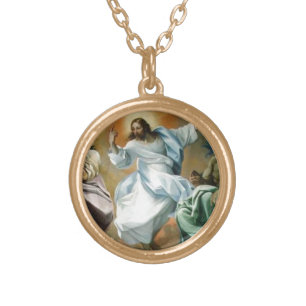 Transfiguration_by_Lodovico_Carracci. Gold Plated Necklace