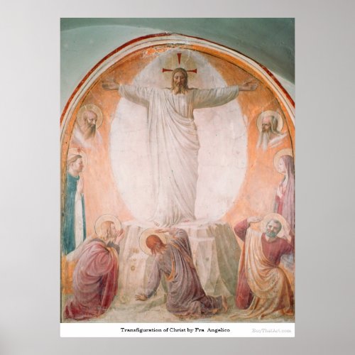 Transfiguration of Christ by FraAngelico Poster