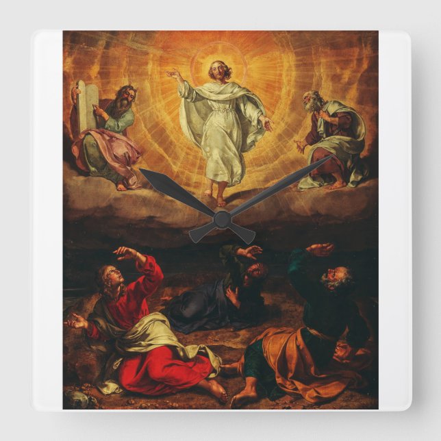 Transfiguration of Jesus Christ Square Wall Clock (Front)