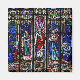 Transfiguration of Jesus Christ Stained Glass Art Magnet