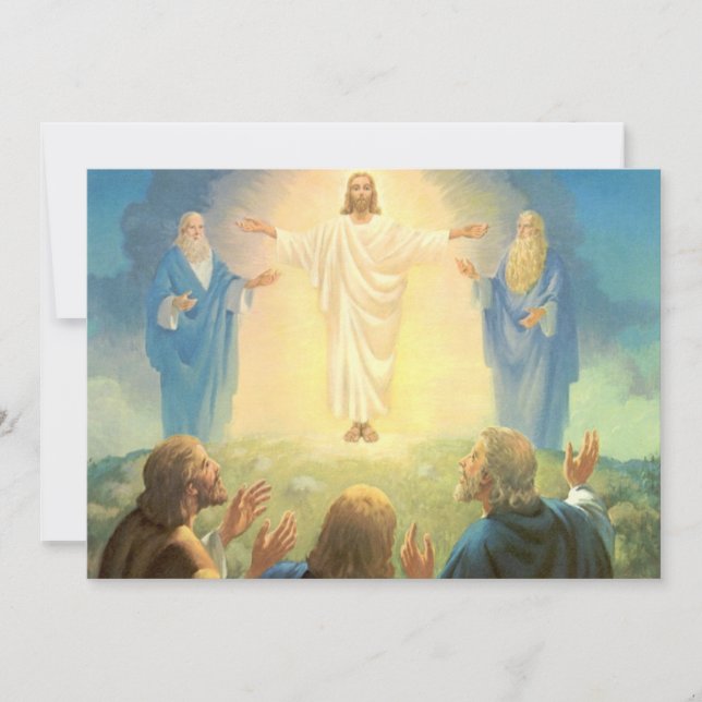 Transfiguration of Jesus Christ, Vintage Religion Invitation (Front)