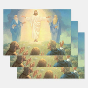 Transfiguration of Jesus Christ, Vintage Religion Wrapping Paper Sheets