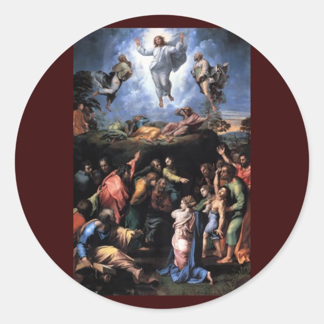 TRANSFIGURATION OF JESUS CLASSIC ROUND STICKER (Front)