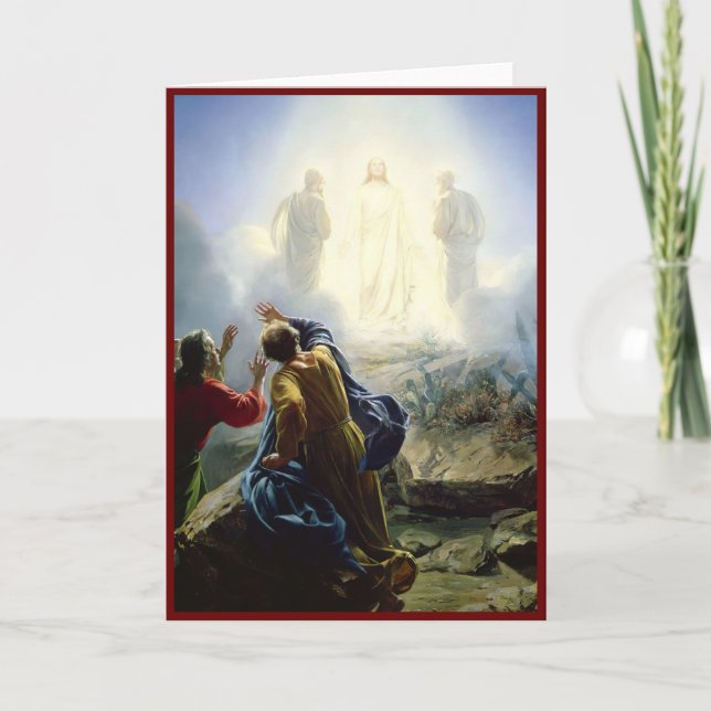 Transfiguration of Jesus, Religious Card (Front)