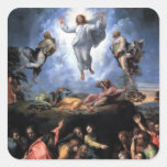 TRANSFIGURATION OF JESUS SQUARE STICKER