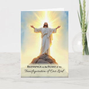 Transfiguration of the Lord Feast Day Watercolor Card