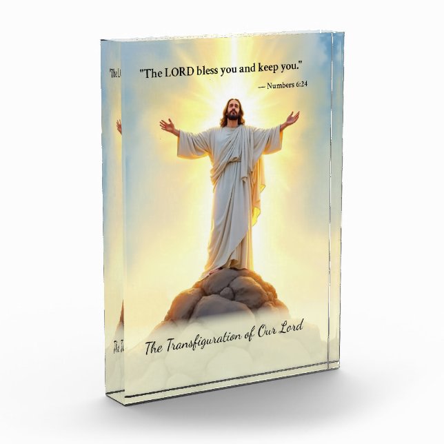 Transfiguration of the Lord God's Peace Blessings Acrylic Award (Left)