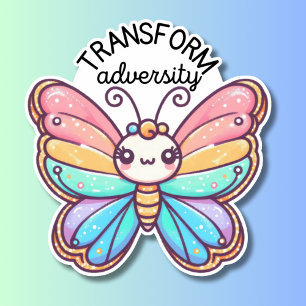 Transform Adversity Butterfly Waterproof Sticker