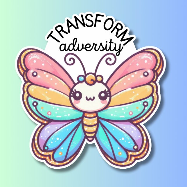 Transform Adversity Butterfly Waterproof Sticker (Creator Uploaded)