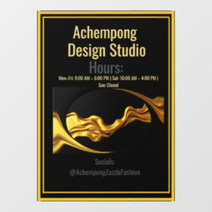 Transform Your Entrance with the Achempong Gold Wa Window Cling