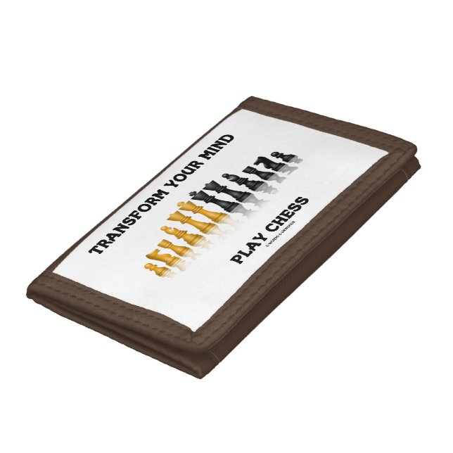 Transform Your Mind Play Chess Advice Chess Set Trifold Wallet (Bottom)