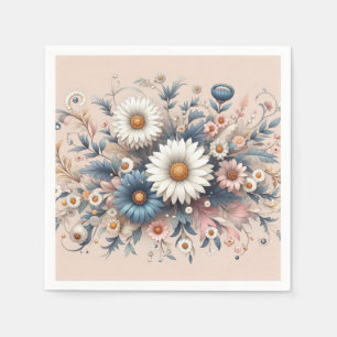 Transform Your Space with Elegant Daisy Floral Napkins