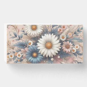 Transform Your Space with Elegant Daisy Floral Wooden Box Sign