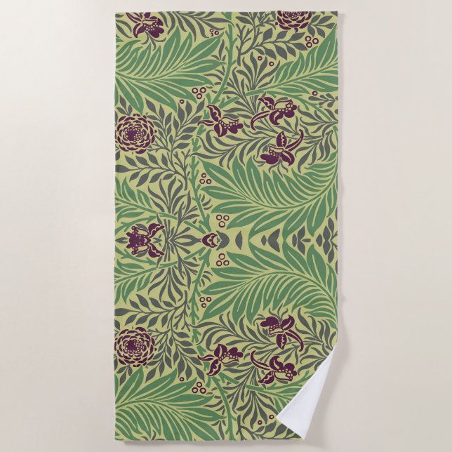 Transform Your Space with Seamless Floral Patterns Beach Towel (Front)